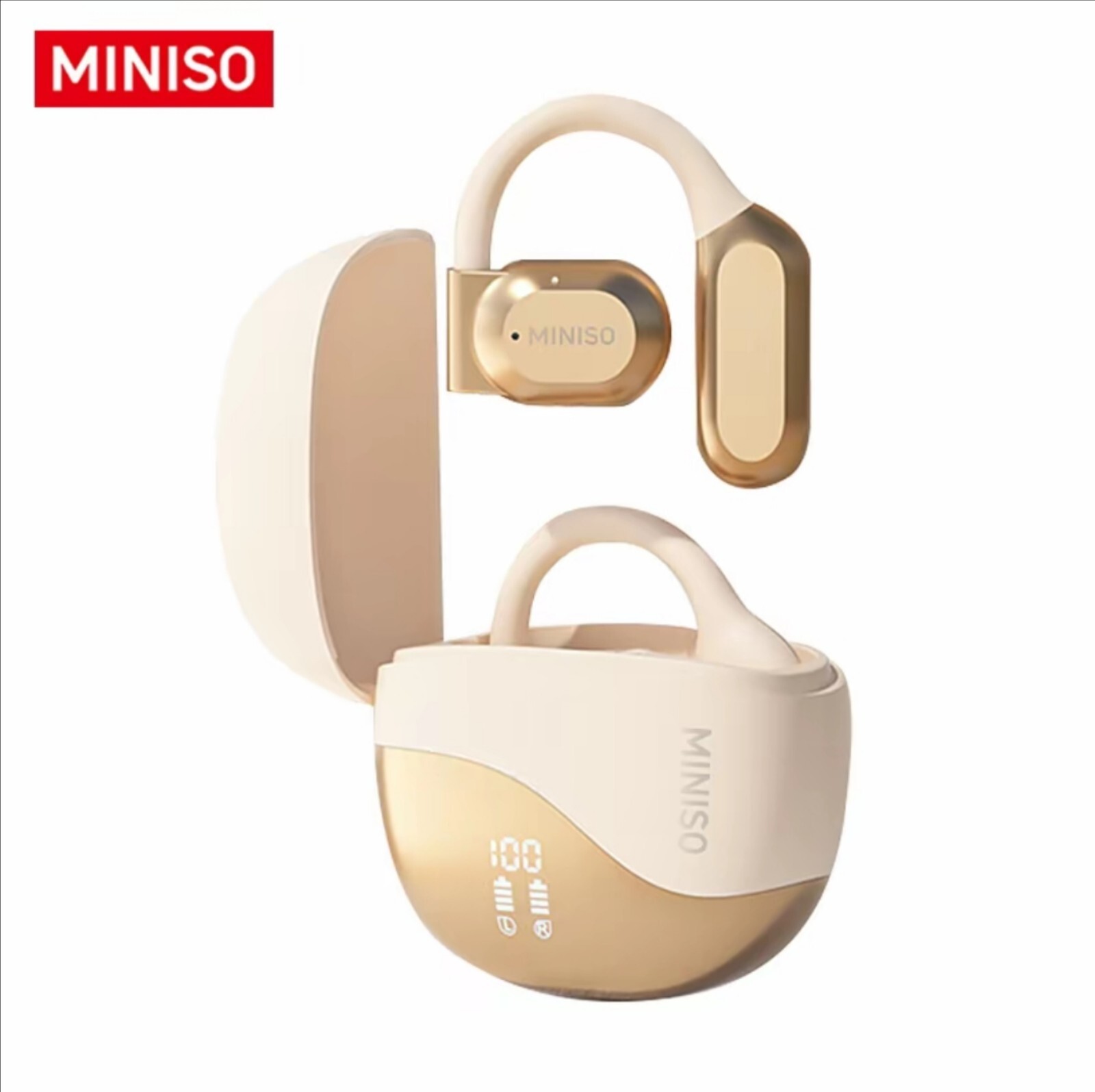 Assorted Colors MINISO X38 Bluetooth 5.4 Open Ear Headphones w/ Charging Case