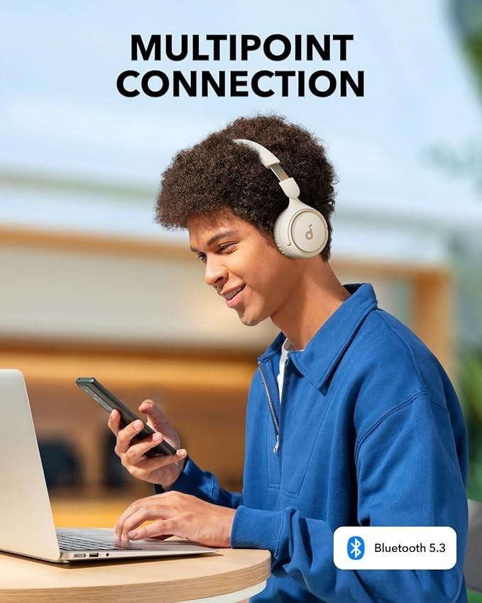 Soundcore H30i Wireless On-Ear Headphones, Foldable Design, Pure Bass |Refurbish