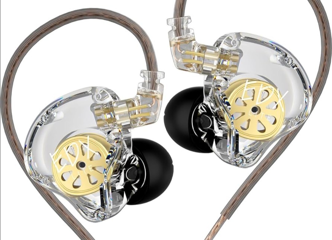KZ EDX Lite HIFI Bass Earphones Stereo Music Earbuds CLEAR NO MIC/NO CASE