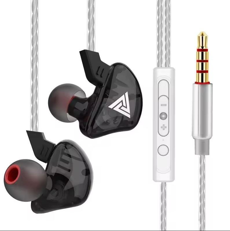 QKZ CK5 IEM Audiophile Earbuds In Ear 10mm 1DD 3.5mm HIFI with Carbon Fiber Case