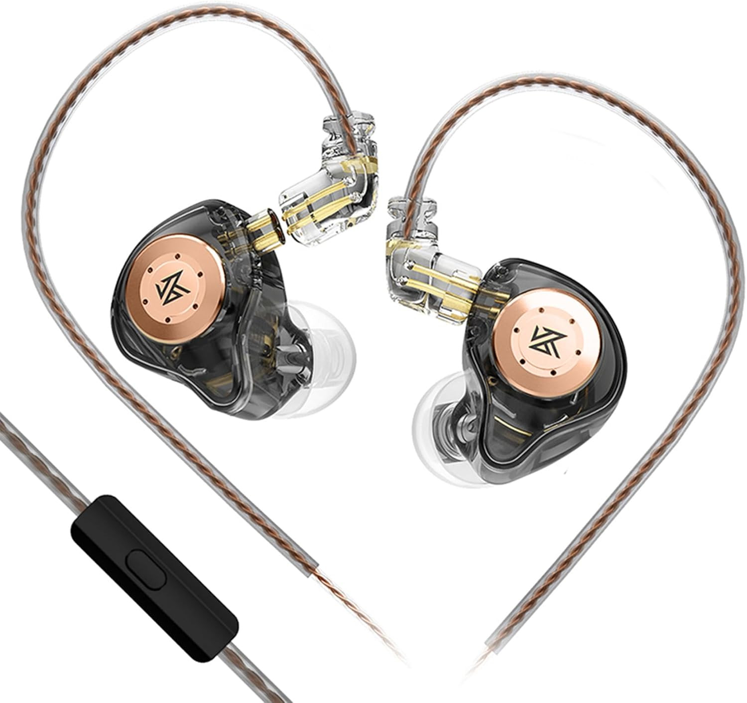KZ EDX Pro In-Ear Monitors w/ Mic Dual DD HiFi Wired Earphones Detachable Cable