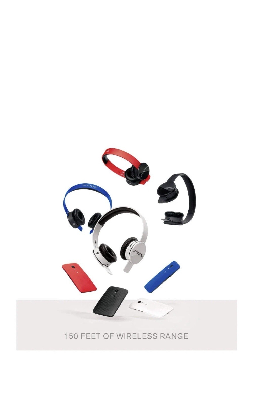 Sol Republic Tracks Air Wireless On-Ear Headphones White Bluetooth Motorola NEW