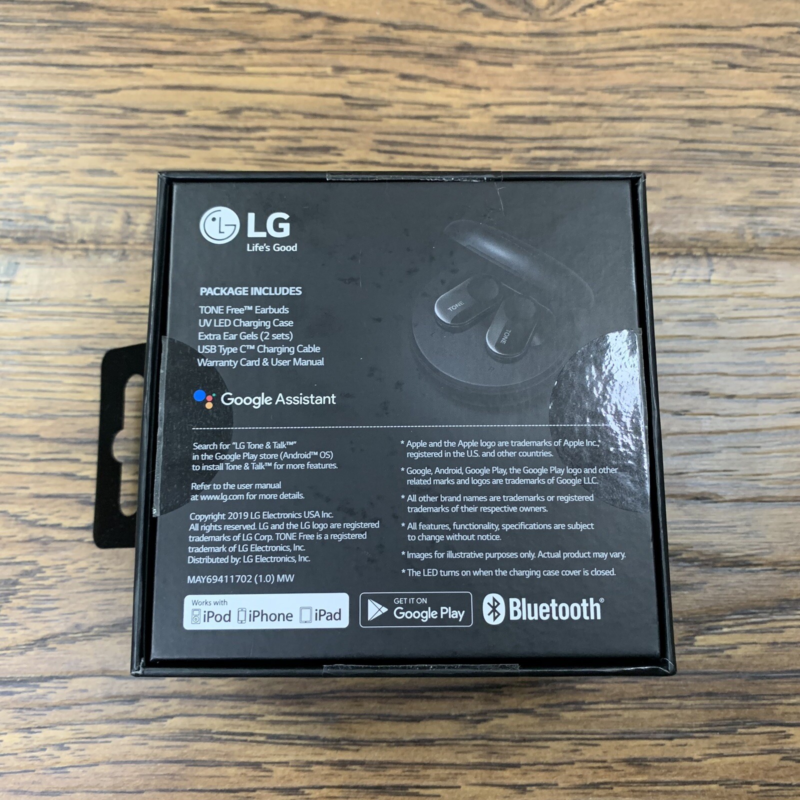 LG TONE Free Earbuds Bluetooth All Day Comfort HBS-FL7 Black in ear