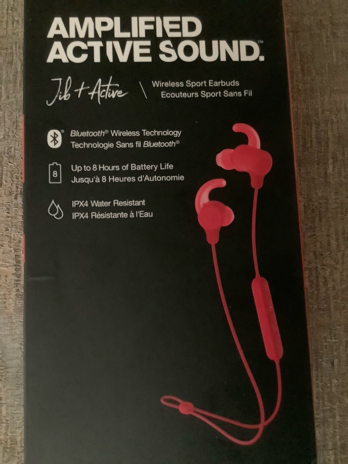 Skullcandy Jib+ Wireless Active Sport Earbuds Bluetooth Microphone IPX4 Red