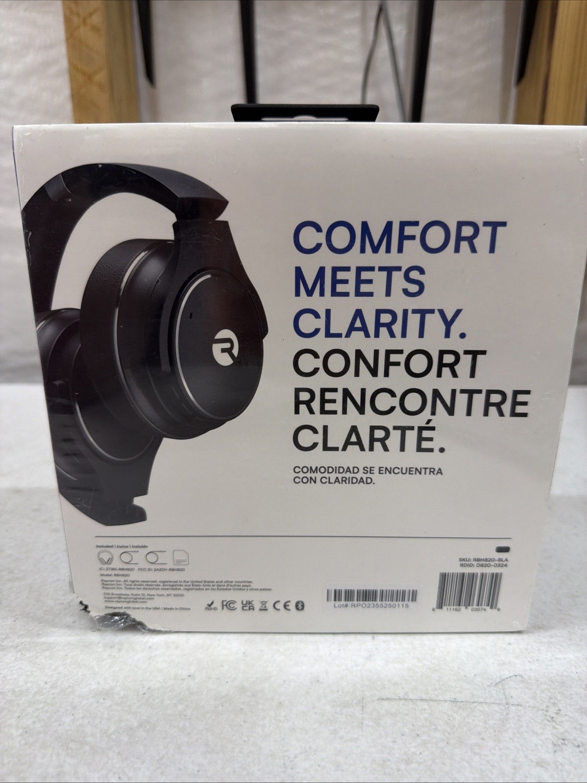 Raycon RBH820-WHI The Everyday Over-Ear Noise-Canceling Headphones – Black