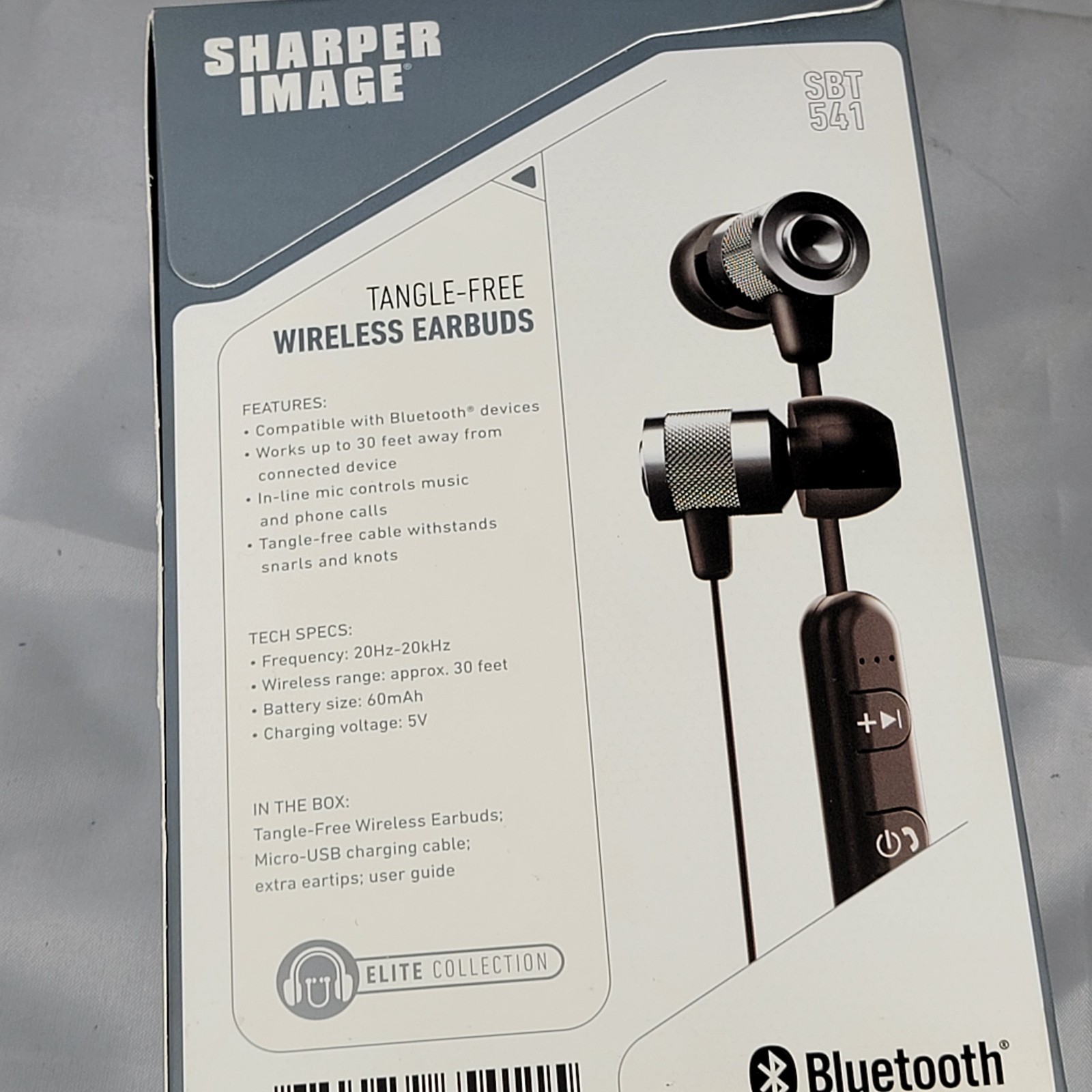 Sharper Image Bluetooth Tangle Free Wireless Earbuds New in box