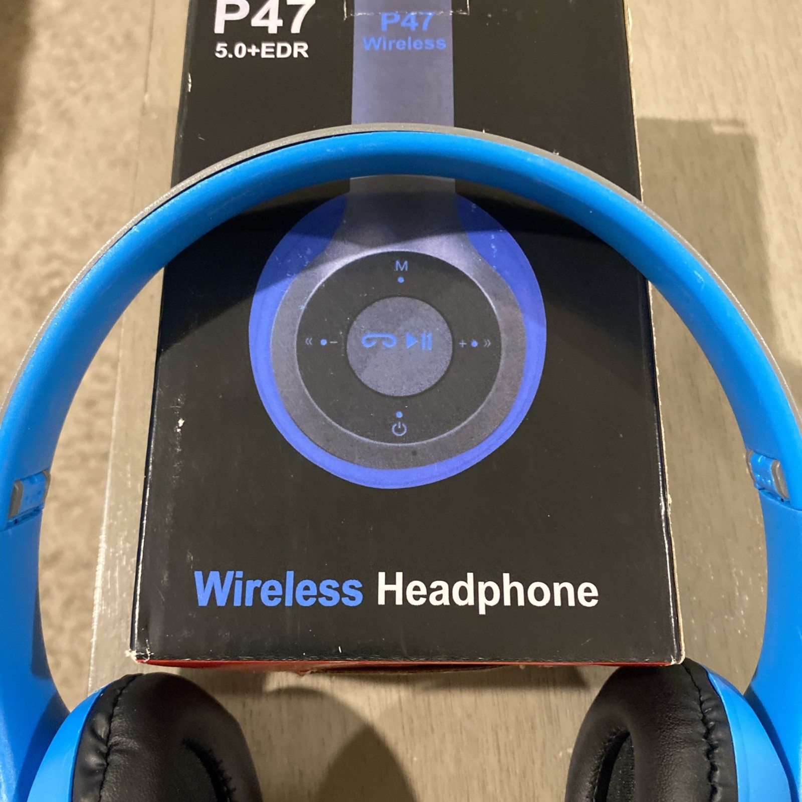P47 Wireless 5.0+EDR Headphones Blue