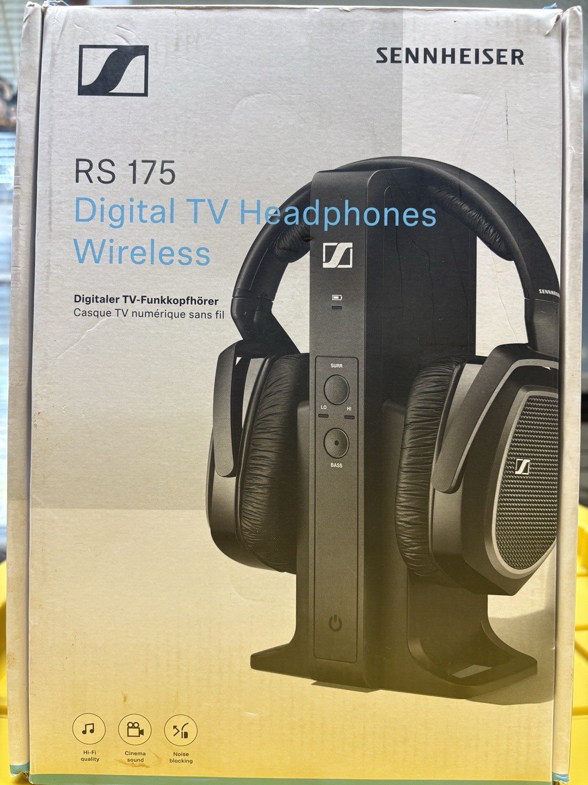 Sennheiser RS 175 RF Wireless TV Over-Ear Headphones, Black, 50mm