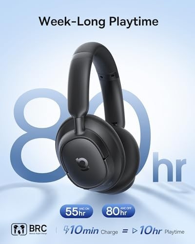 Baseus Bass BH1 NC Wireless Noise Cancelling Headphones Hi‑Res 80H Playtime
