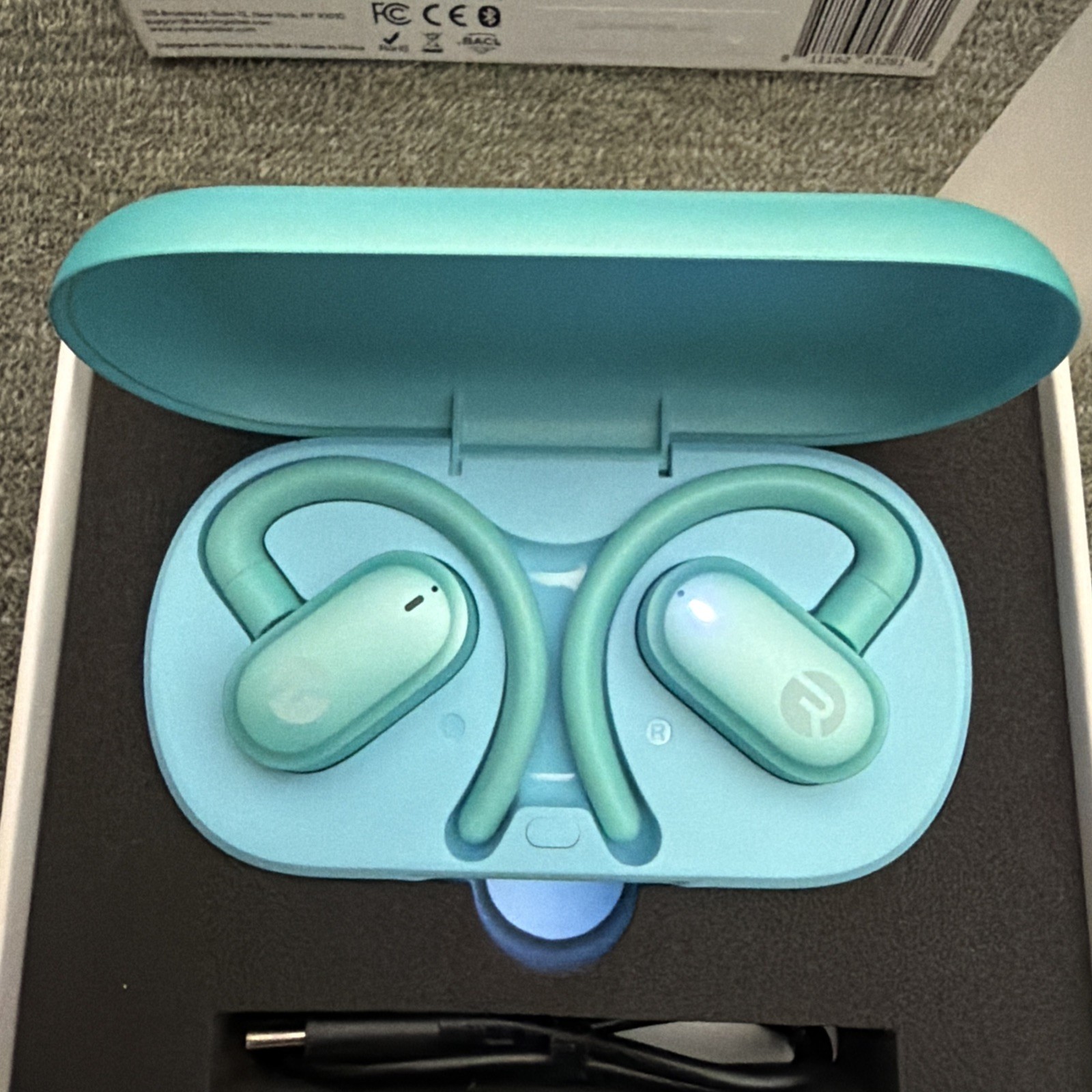 Raycon Everyday Open Earbuds Plus True Wireless Bluetooth Headphones Cool Mint