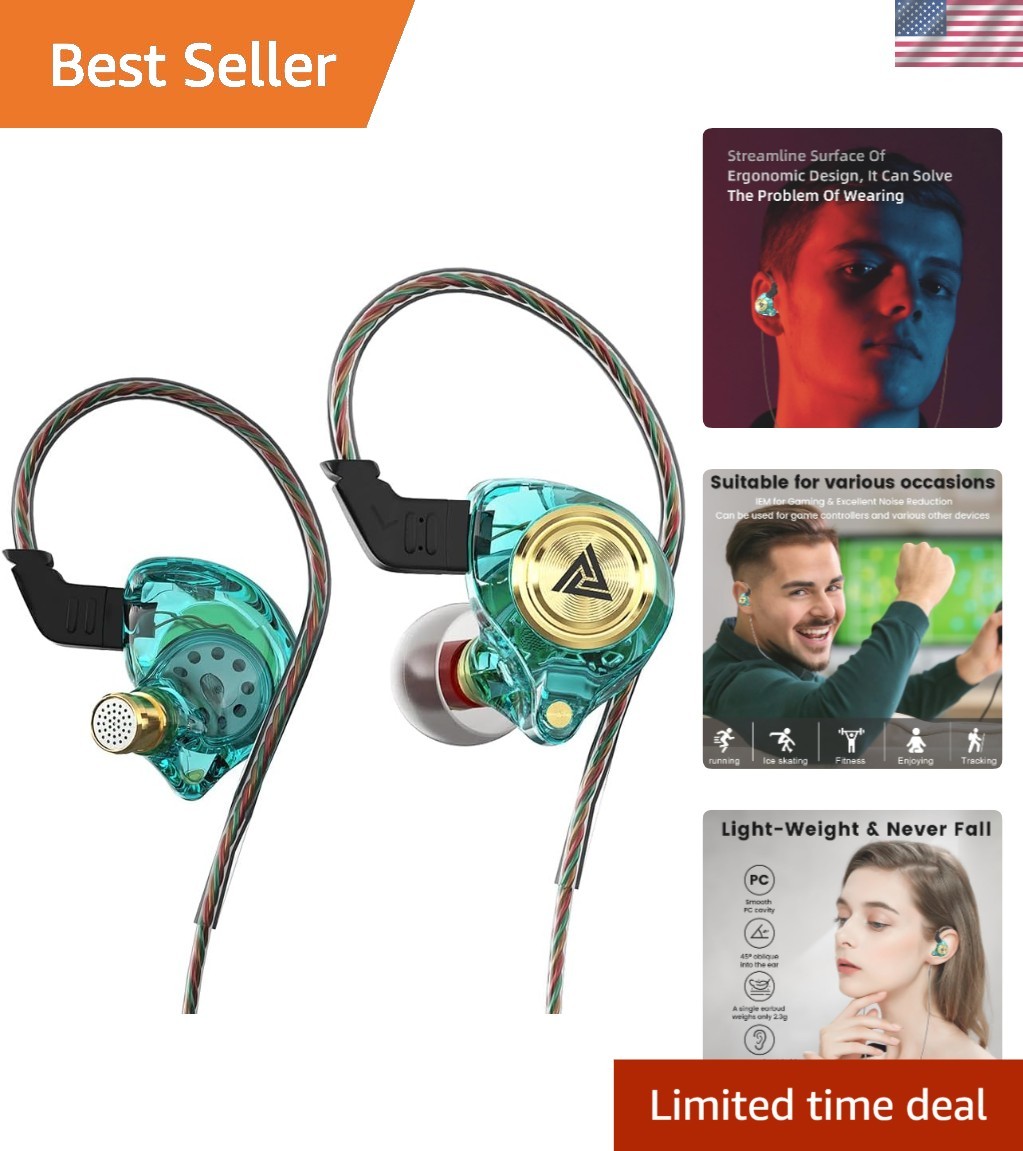 HiFi Wired Earbuds with Dynamic Driver & Active Noise Isolation – AK3FILE Green
