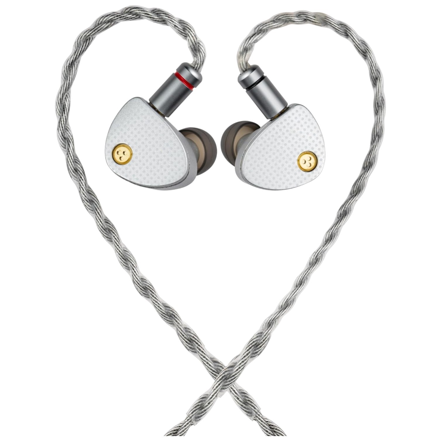 ARIA 2 Silver In-Ear Headphones with Brass Nozzle