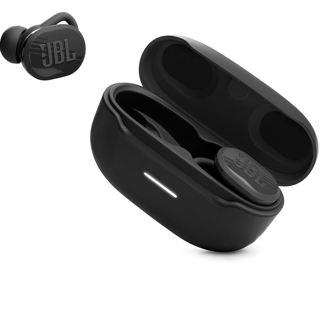 JBL Endurance Race Waterproof Wireless Earbud Headphones Black JBLENDURACEBLKAM