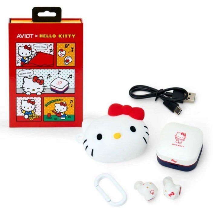 AVIOT Hello Kitty TE-Q3-KTY Wireless Earphones limited NEW