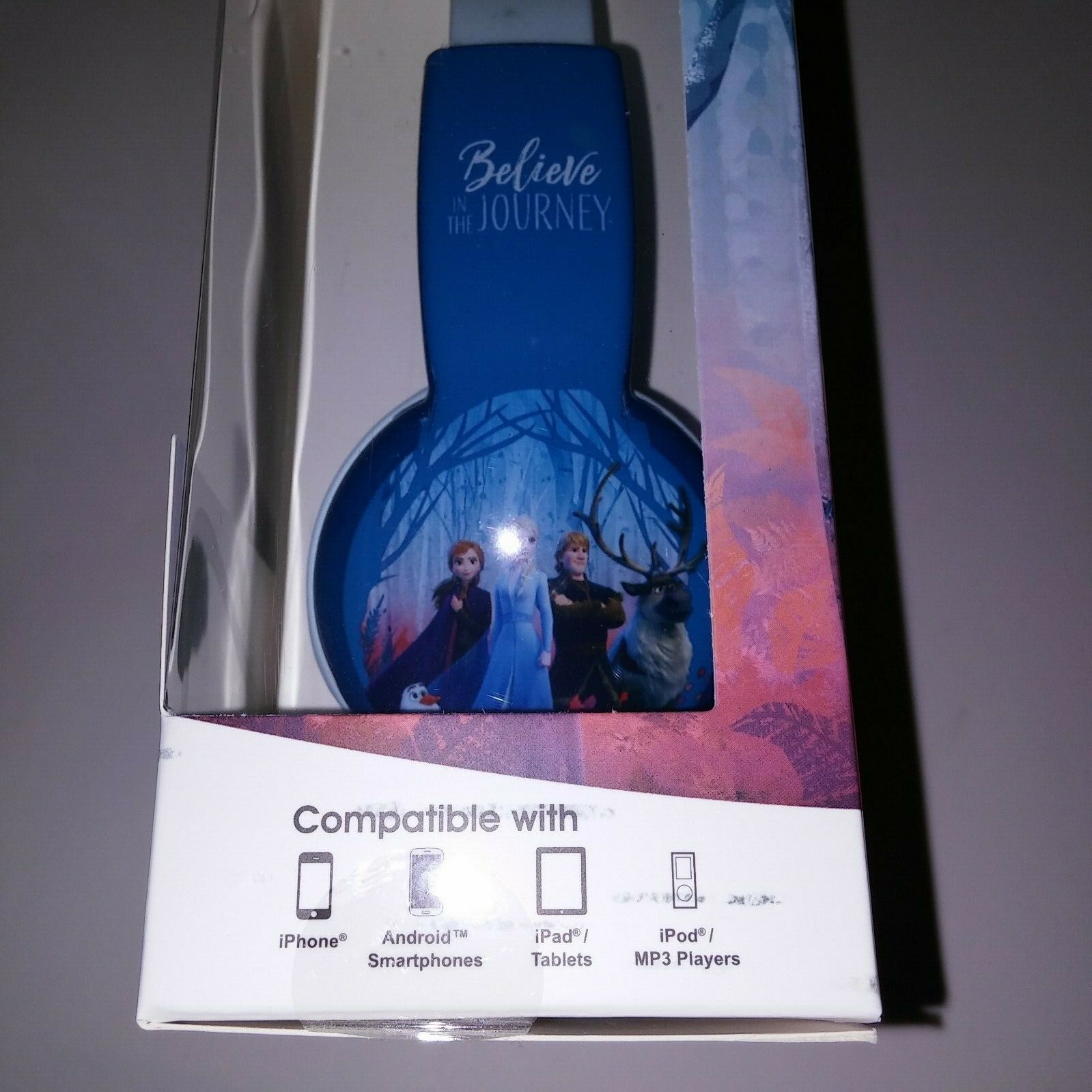 Disney Frozen 2 Kid Safe Headphones Volume Limiting Adjustable Headband Soft Ear