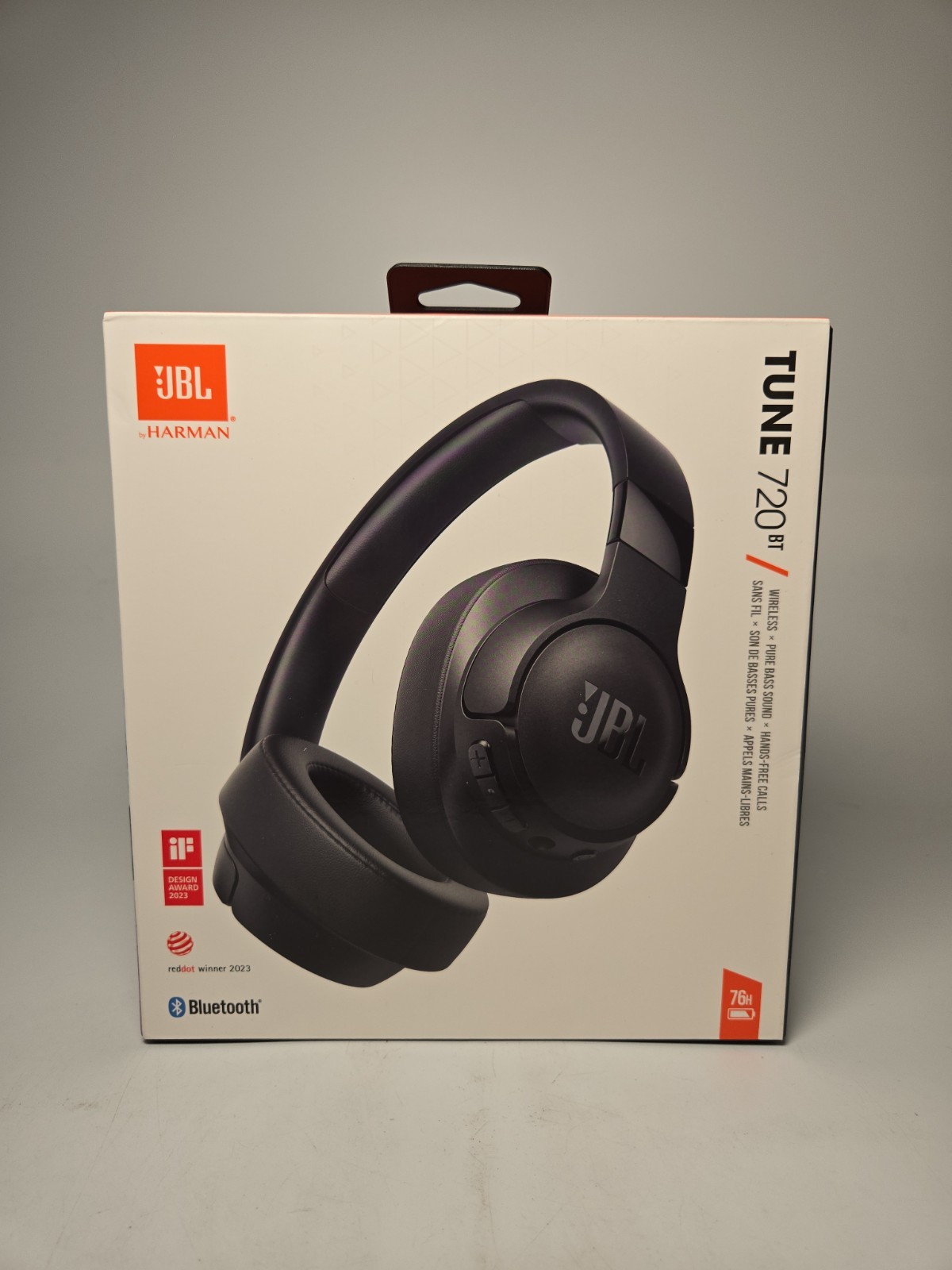 JBL Tune 720BT Over-Ear Wireless Bluetooth Pure Bass Sound Headphones (Black)