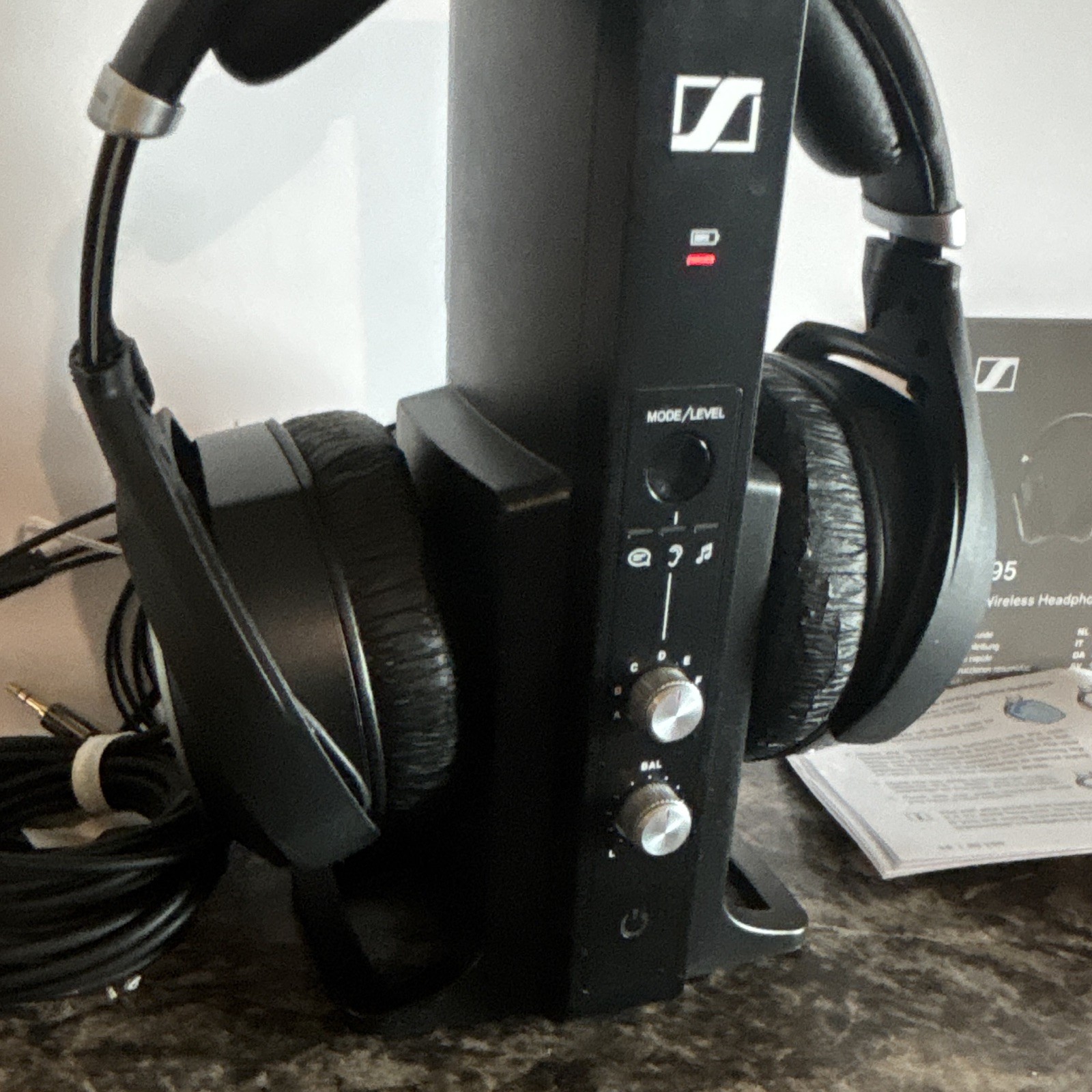 Sennheiser RS 195 RF Wireless Rechargeable Over-Ear TV Headphones, Black
