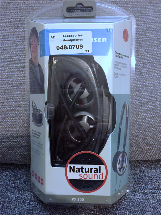 SENNHEISER PX 100 ULTRA RARE FOLDABLE HEADPHONES +RIGID CASE NEW SEALED