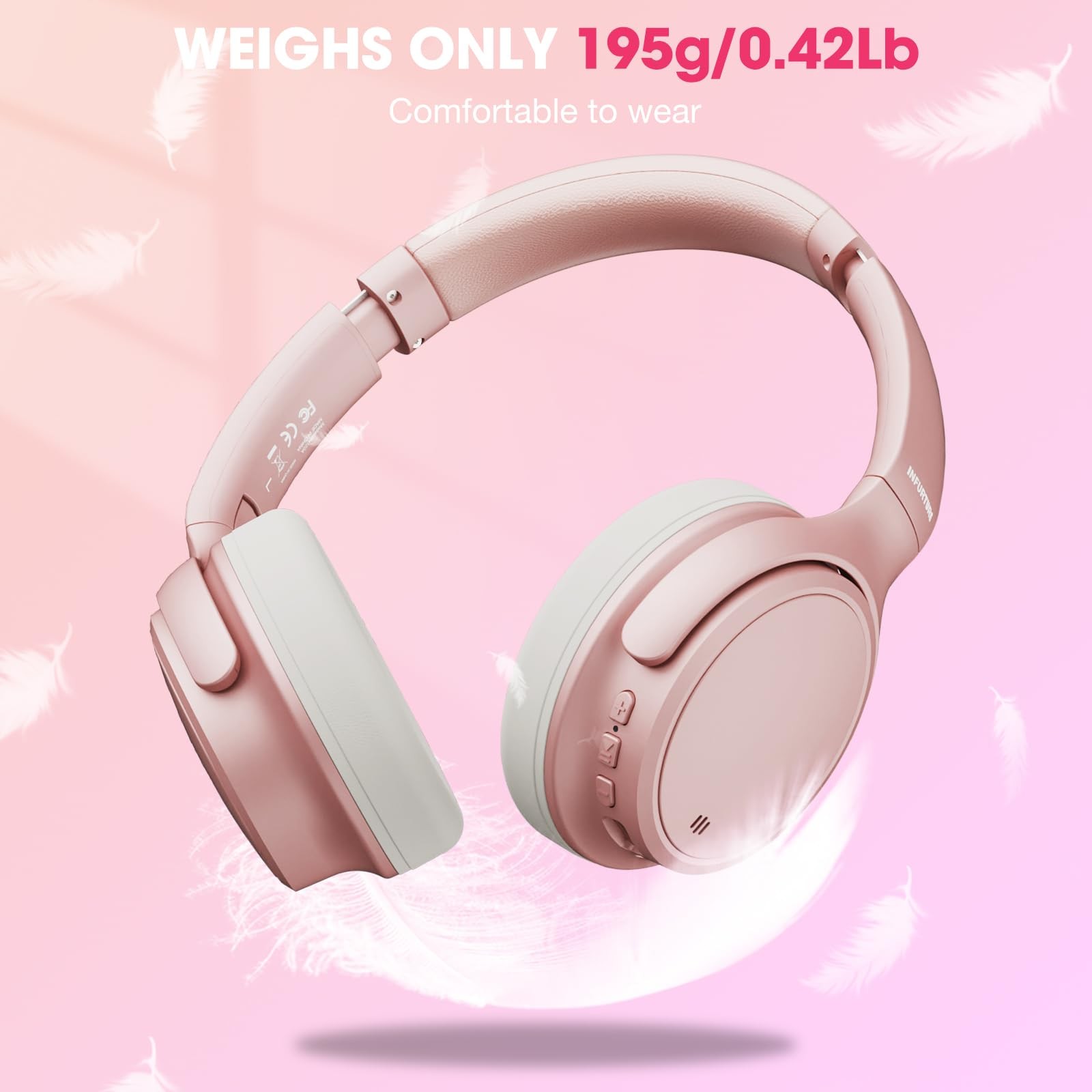 H1 Plus Doubly Fed Hybrid Active Noise Cancelling Headphones with EQ Mode，Wir…