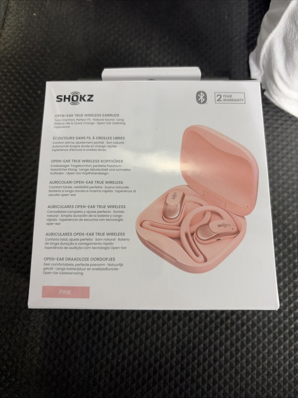 Shokz OpenFit Air Pink Open-Ear Wireless Bluetooth Earbuds New Sealed