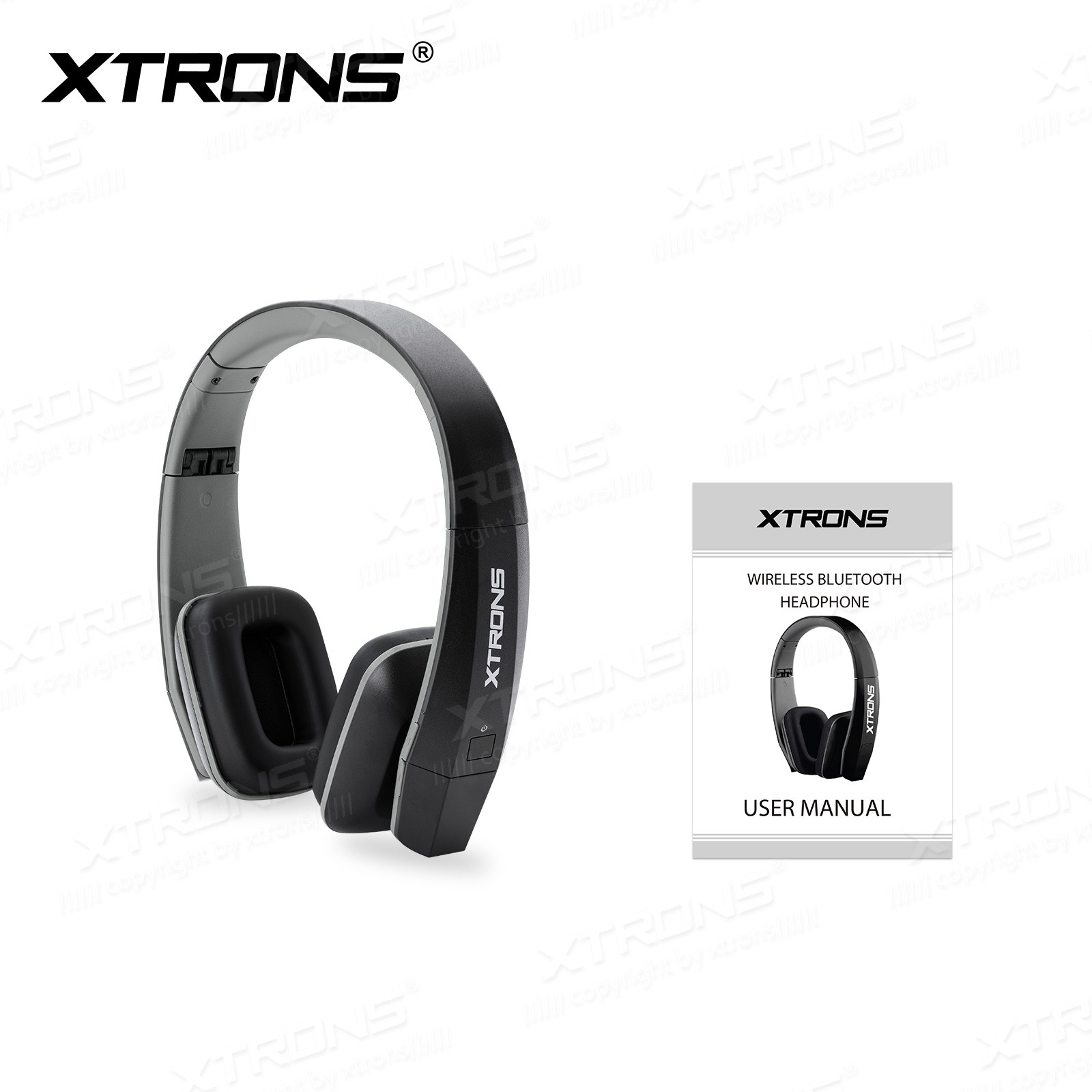 2X XTRONS Portable Bluetooth 5.3 Headphones Foldable Wireless Over Ear Headset