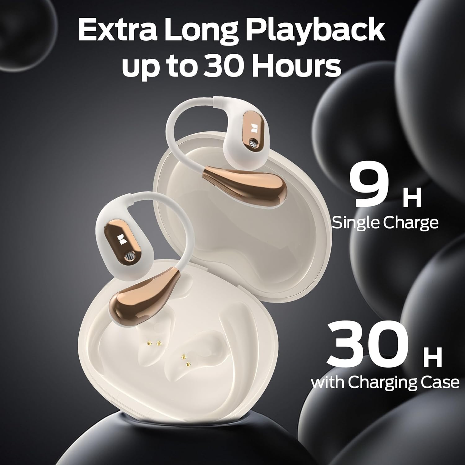 MONSTER Open Ear Headphones,Stereo Sound, Wireless Headphones 30 Hours Playback