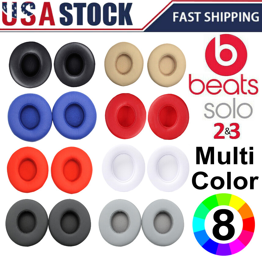 1 Pair Ear Pad Cushion Replacement For Beats Dre Solo 2 Solo 3 Wireless / Wired
