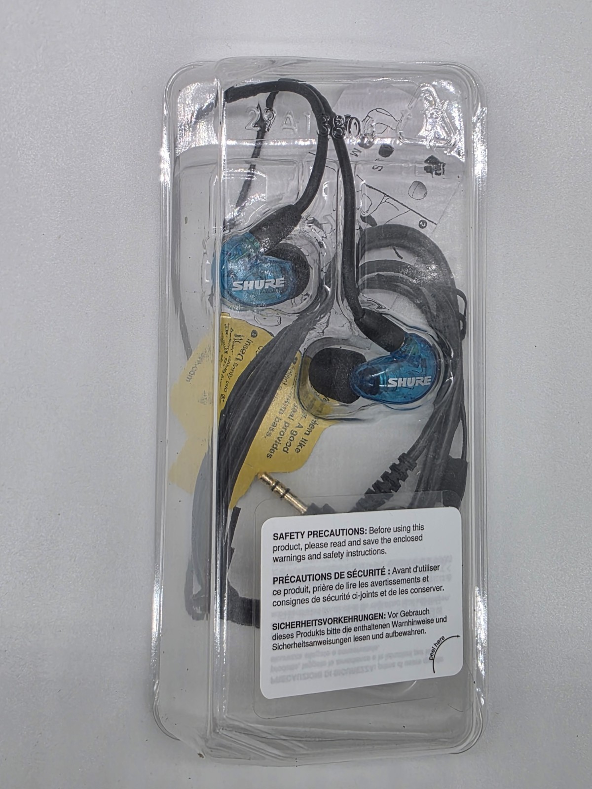 Shure SE215SPE BLUE Sound Isolating In-Ear DJ Monitoring Headphones/Earphones