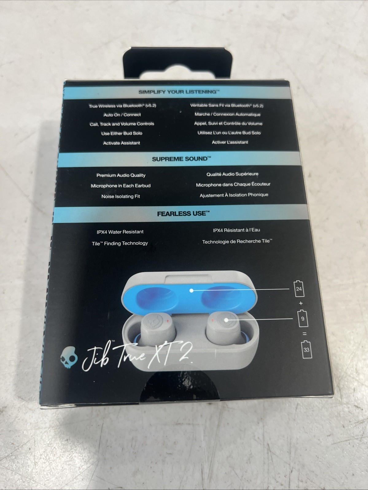 Skullcandy Jib True 2 Totally Wireless Essential True Wireless Earbuds Gray Blue