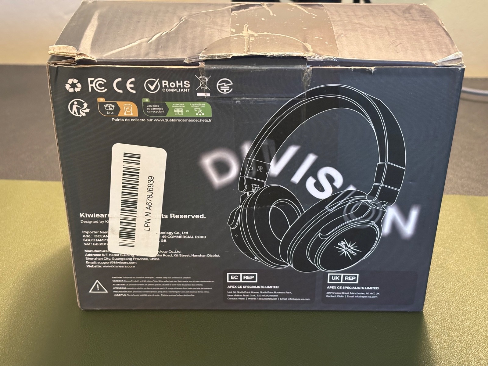 Linsoul Kiwi Ears Division Over Ear 40mm Dynamic Driver Monitoring Headphone