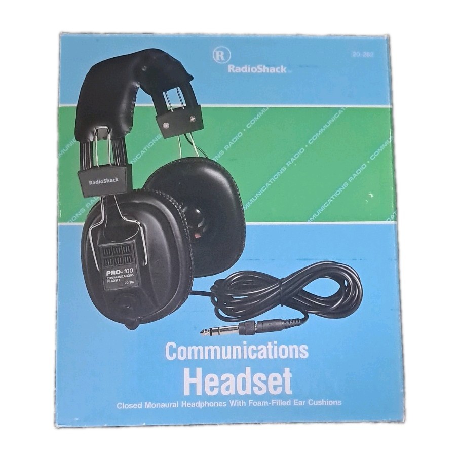 RadioShack PRO-100 Vintage Racing Communications Headset Model 20-282