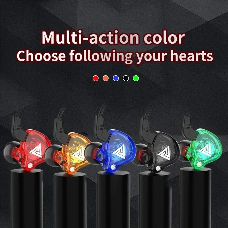 QKZ AK6 In-Ear Wired Earphones Mic HiFi Stereo Bass Sports Earbuds 3.5mm