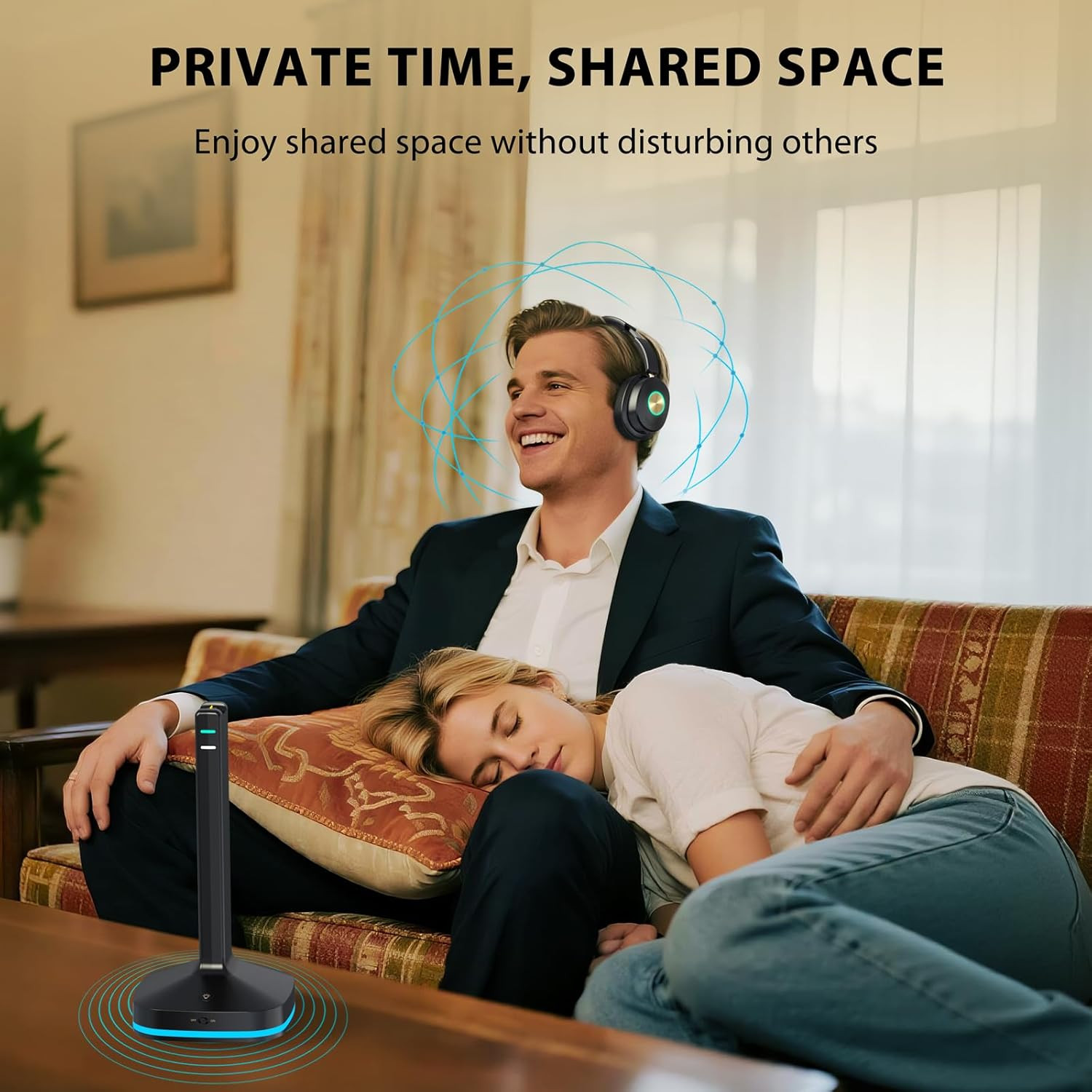 Wireless Headphones for TV, TV Headphones Wireless for Senior with Digital Optic