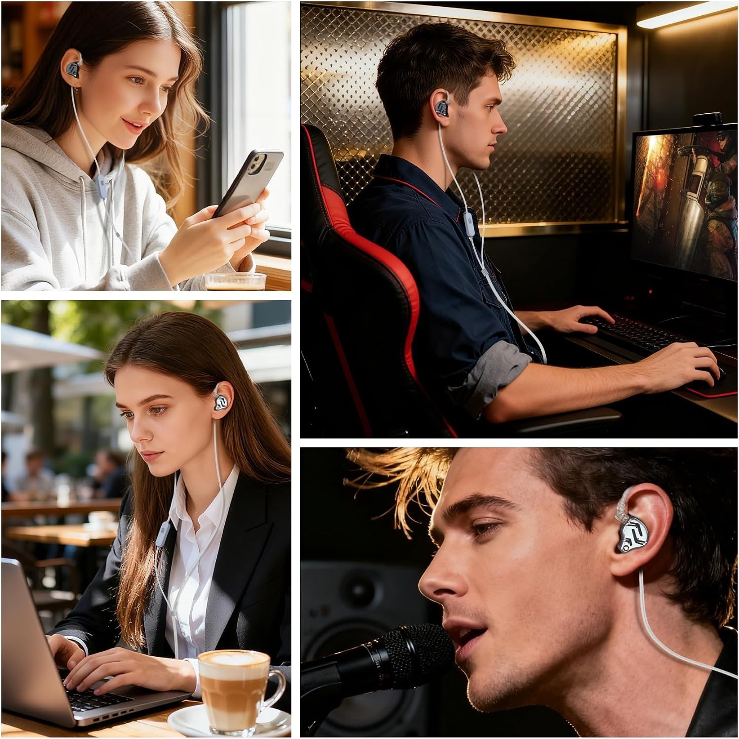 KZ ZS12 PRO 2 USB C Wired Headphones 5BA+1DD Gaming Earbuds