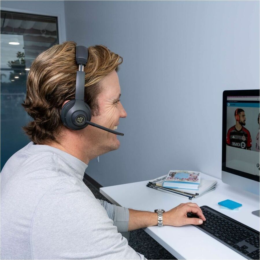 JLab HBGOWORKRBLK4 Go Work Wireless Multipoint Headset with Microphone