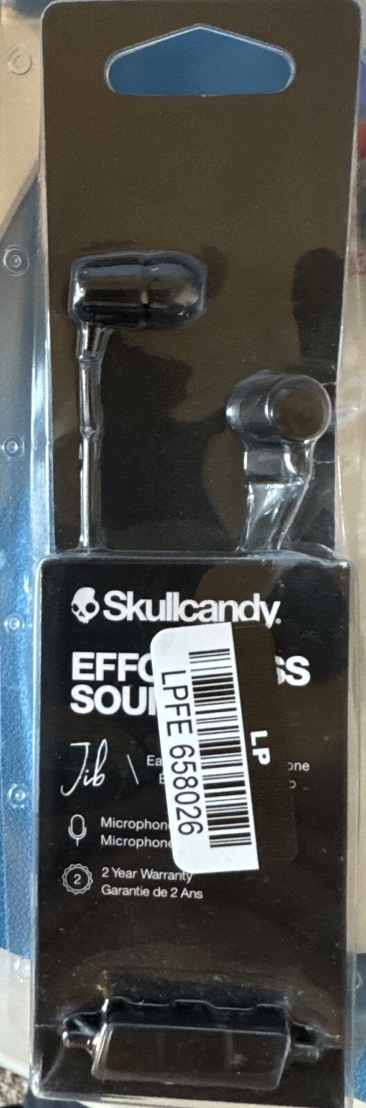 New Skullcandy JIB In Ear Buds Earphones Headphones Headset W/Microphone Black