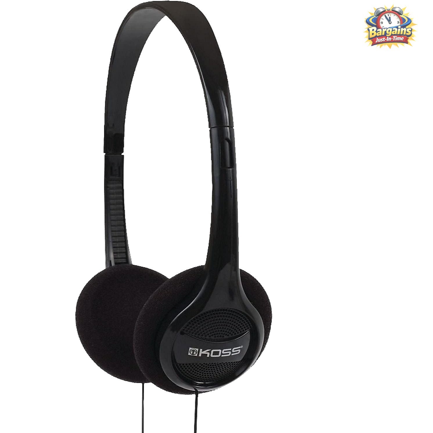 Black Lightweight Audio Headphones with Retractable Cable – Comfort & Style