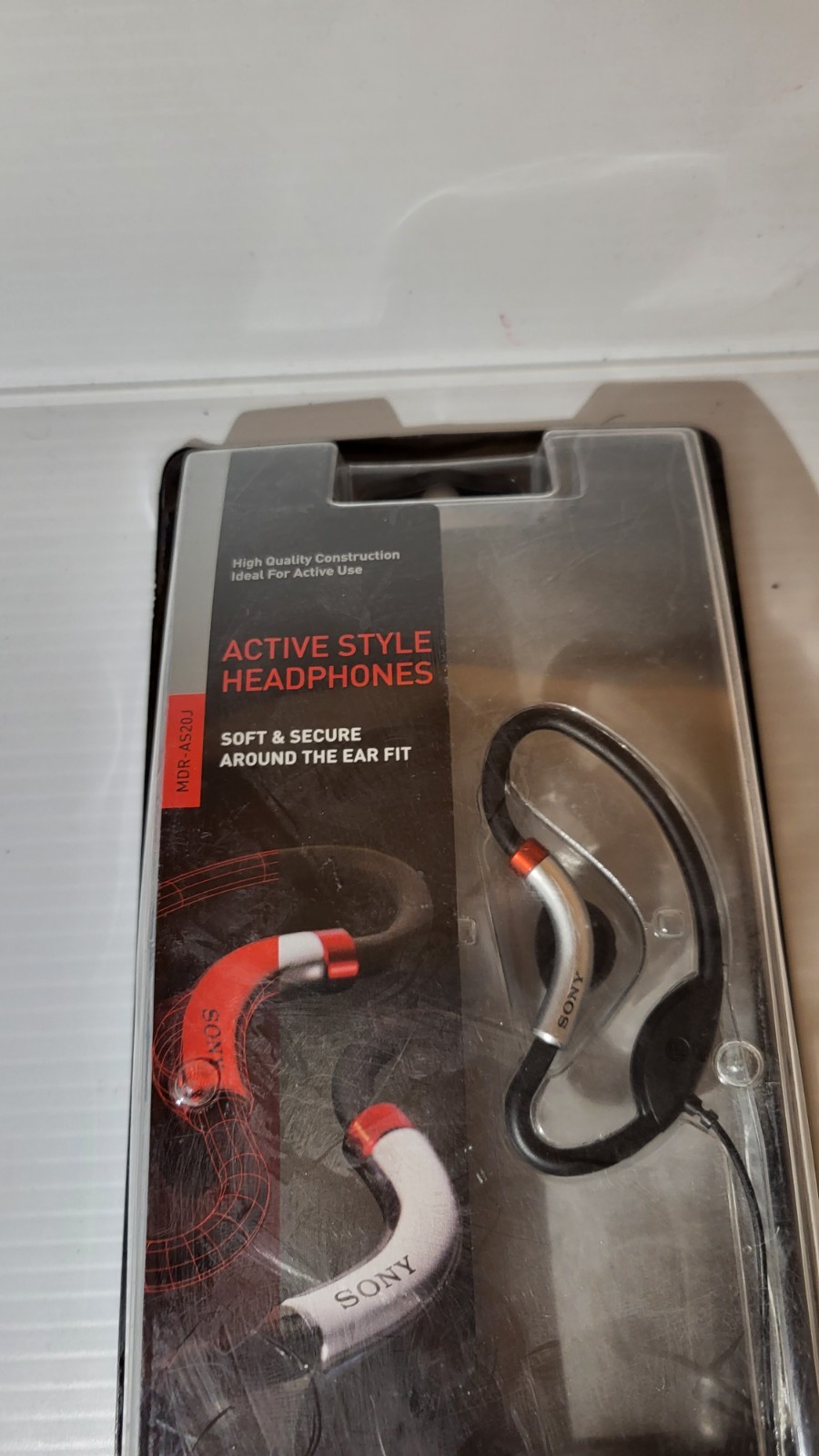 Sony MDR‑AS20J Sport Headphones • New NOS • Active Style Soft Loop Hangers