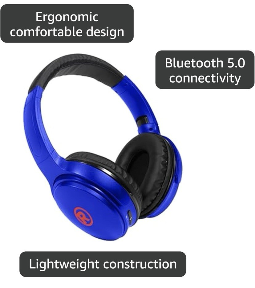 RadioShack Bluetooth Headphones V5.0 250MAH Black Blue