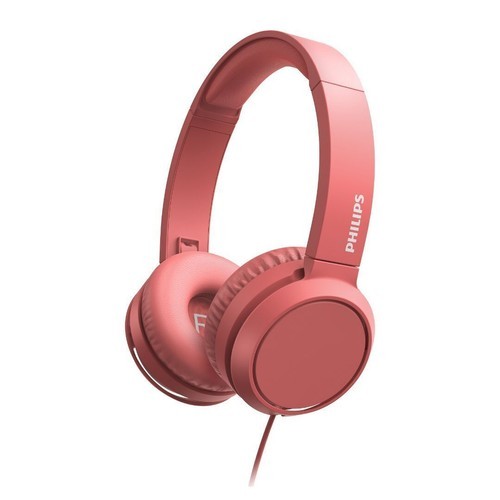 Philips 3000 Series TAH4105RD00 On Ear Headphones 32mm Drivers (Red)