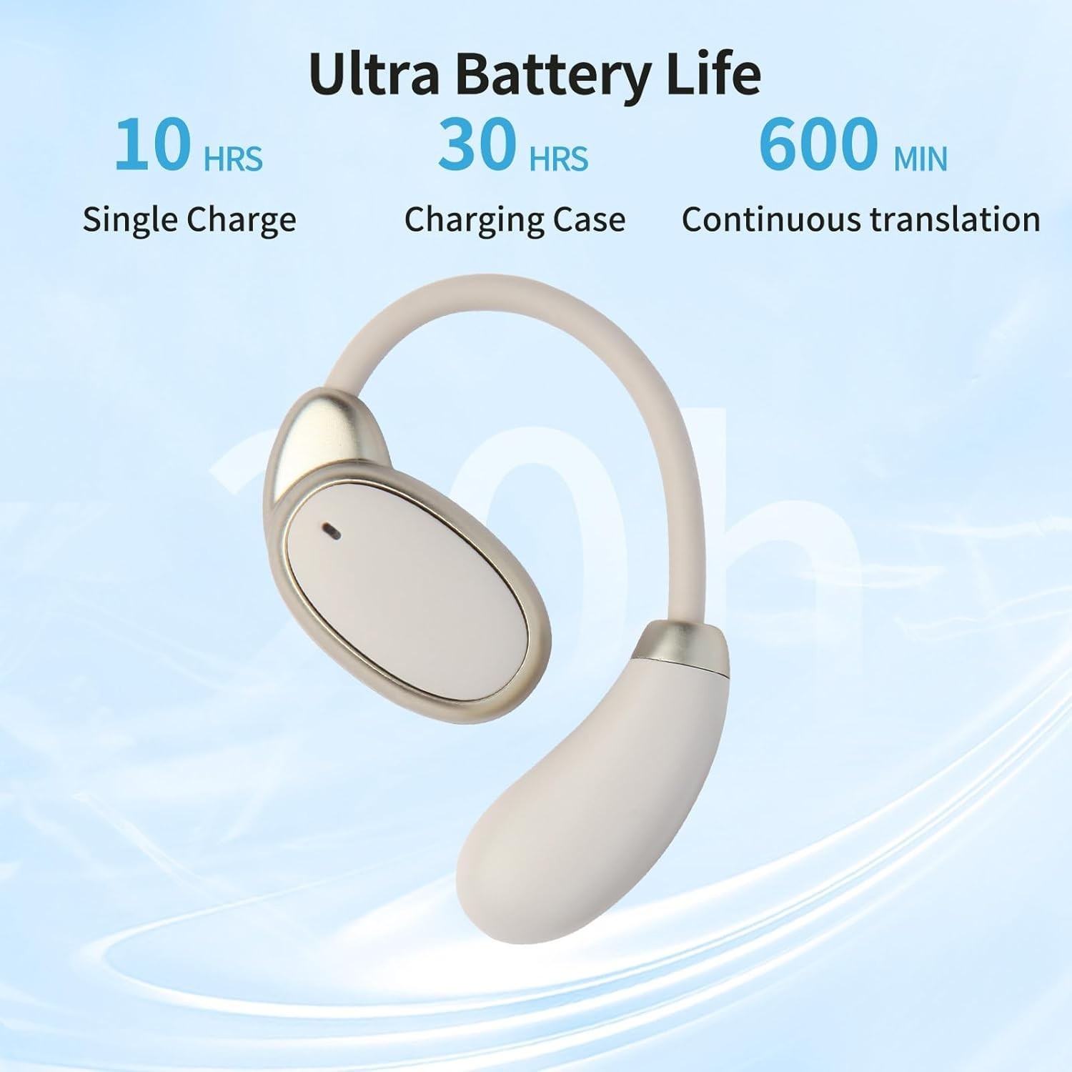 Sleek Language Translator Earbuds with 30 Hours Battery for Travel & Learning