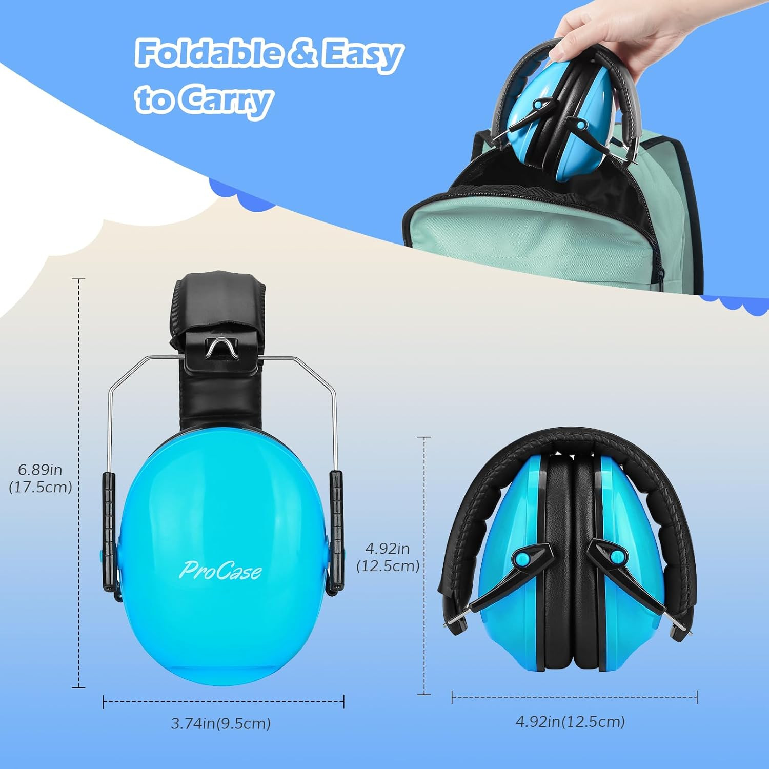 Noise Cancelling Headphones for Kids Toddler, SNR 27dB Noise Reduction Ear Muffs