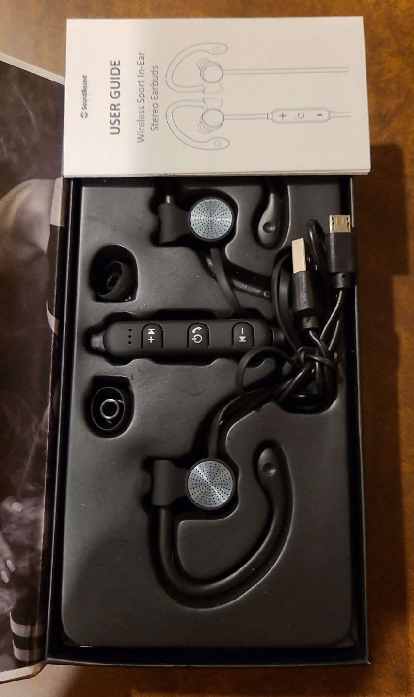 SOUNDBOUND Wireless Sport Earbuds running exercise airplane car truck boy girl