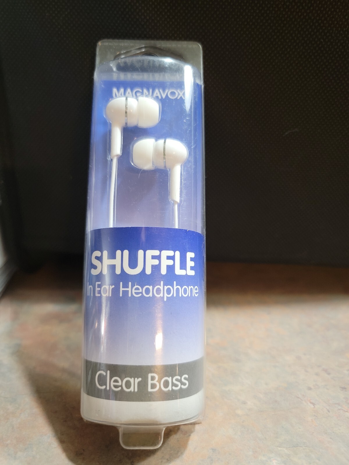 Magnavox Shuffle In Ear Headphones Clear Bass 8.6mm Great Sound White Earbuds