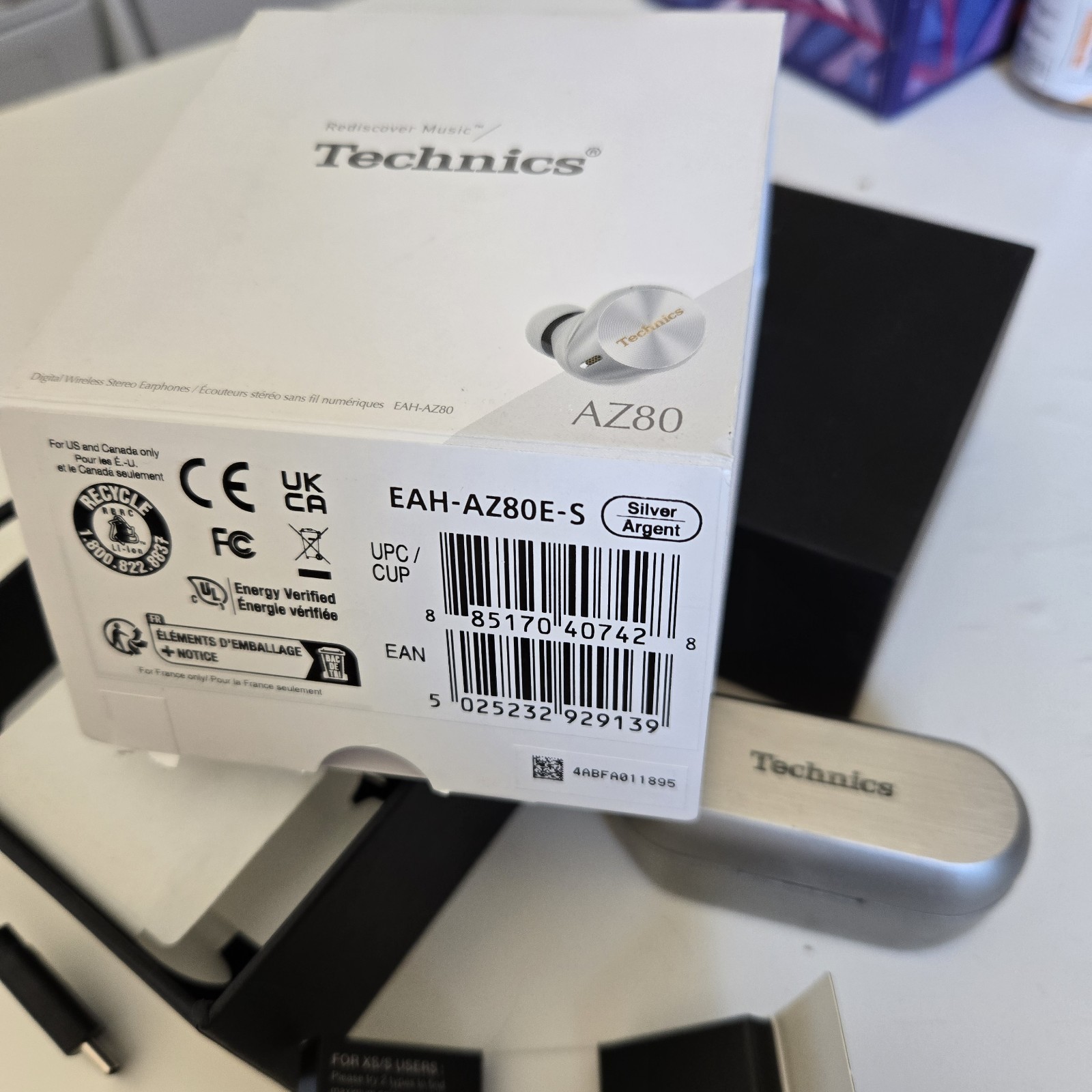 Technics AZ80 Silver Premium Hi-Fi True Wireless Noise Cancelling Earbuds