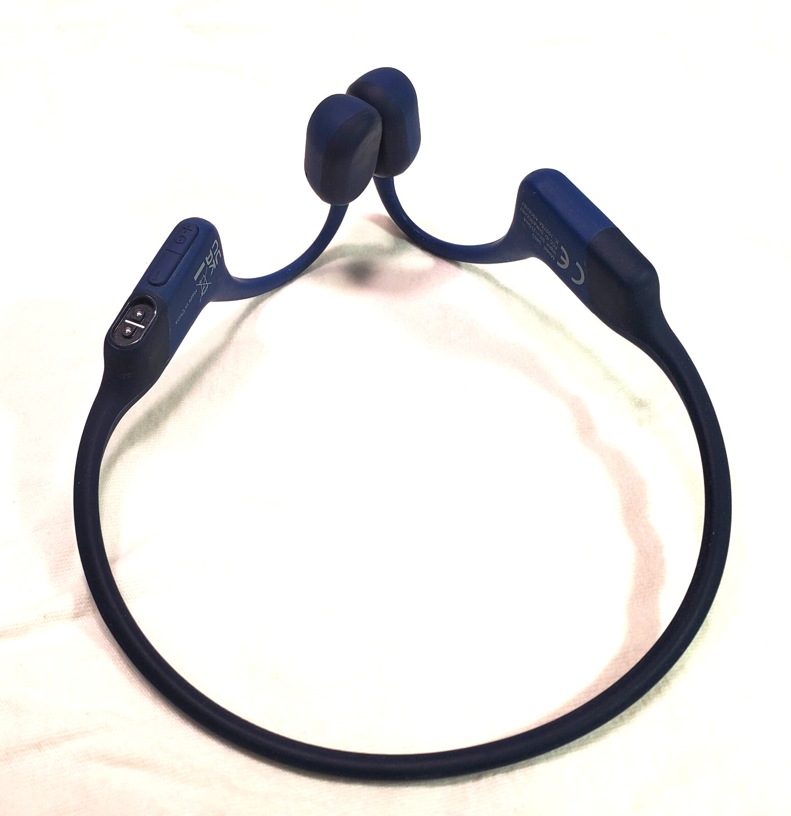 Shokz OpenRun S803 Bone Conduction Open-Ear Headphones Blue With Cable