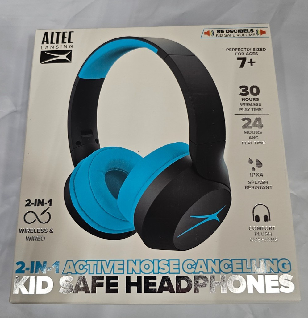 Altec Lansing Kid Safe Active Noise Cancelling Bluetooth Headphones