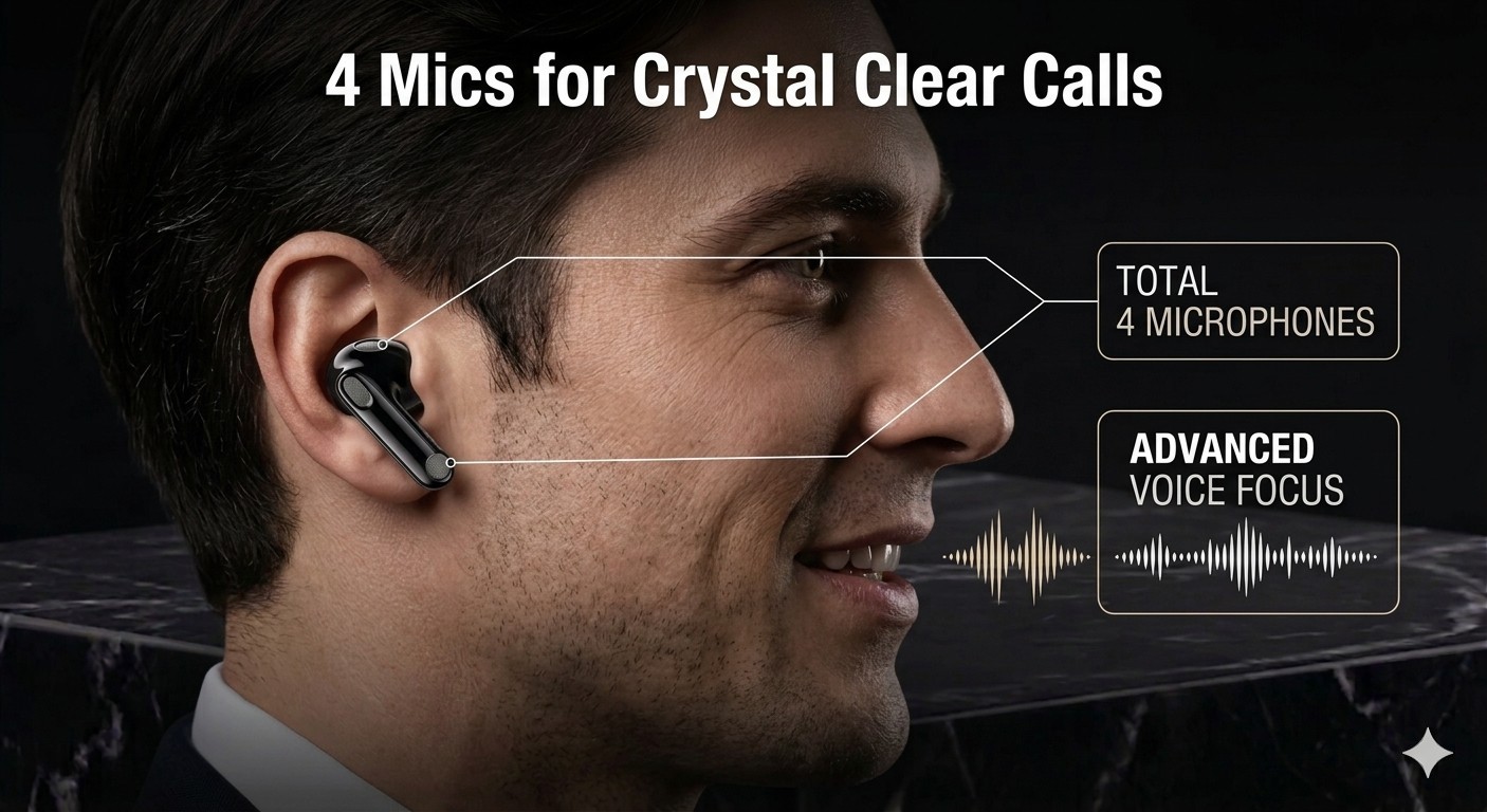 QERE E60 ANC Wireless Earbuds, Active Noise Cancellation, 13mm Drivers, Bluetoo…