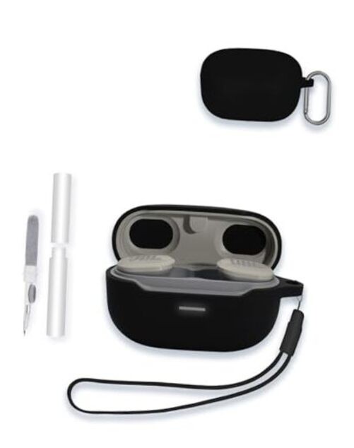 Case for JBL Endurance Race TWS True Wireless Sports Earbuds, WUNIAK Soft BLACK