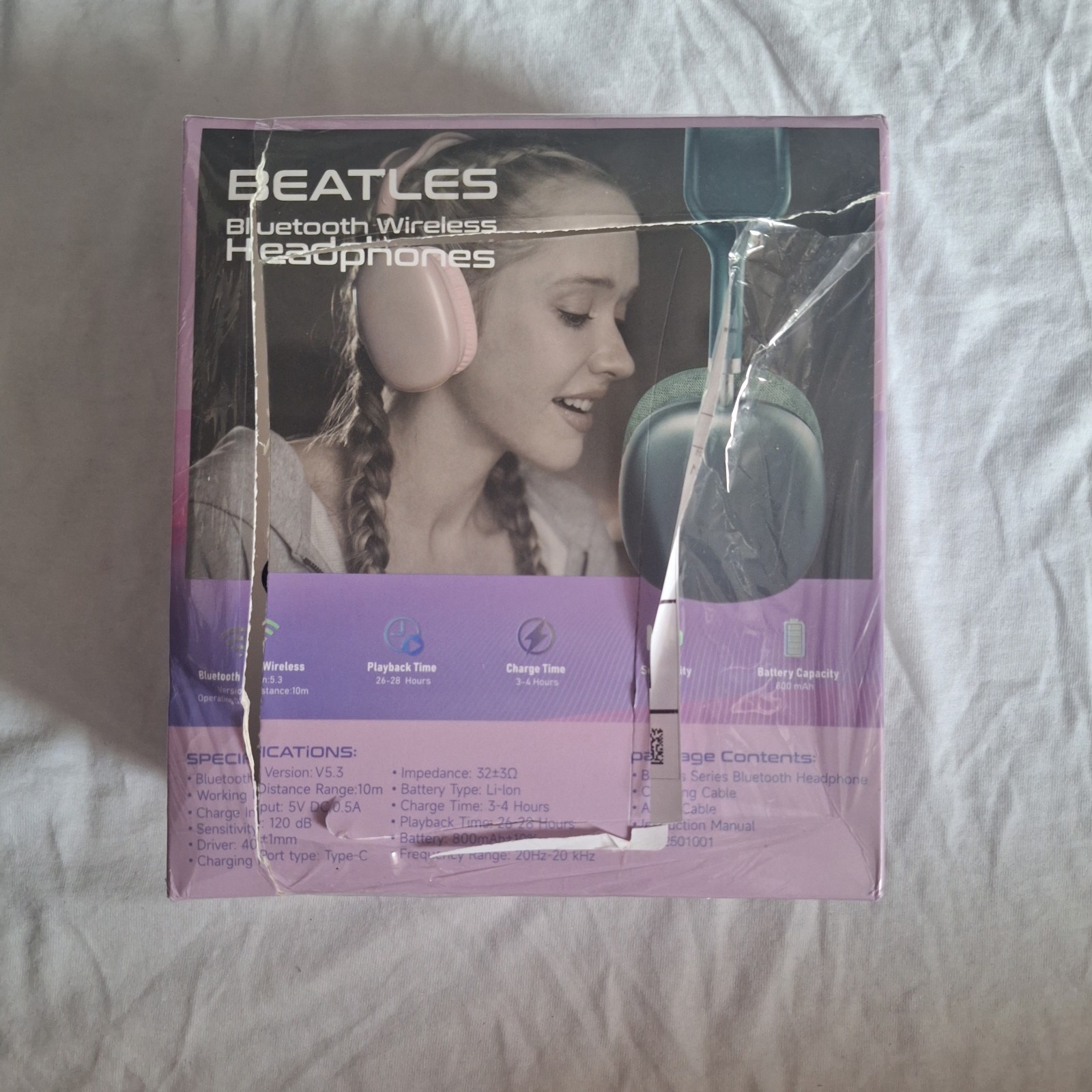 Beatles Bluetooth Wireless Headphones Silver